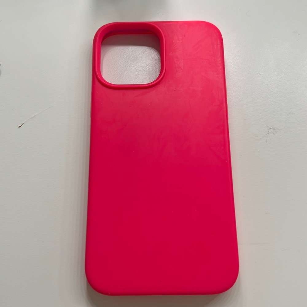 hot pink 13 pro max i phone case